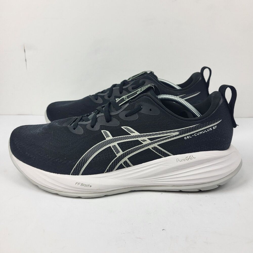 Asics Mens Gel Cumulus 27 Running Shoes Black White 13